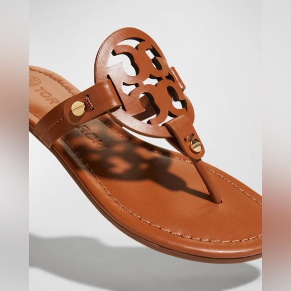 Tory Burch Miller Thong Women's Brown Sandal Size 8 - Picture 6 of 16